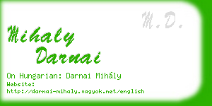mihaly darnai business card