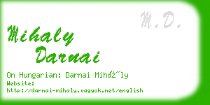 mihaly darnai business card